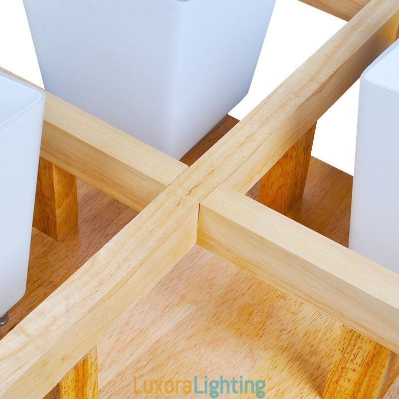 Designer Touch Decorative 4 Light Modern Contemporary Flush Mount Ceiling Lights with Glass Shade