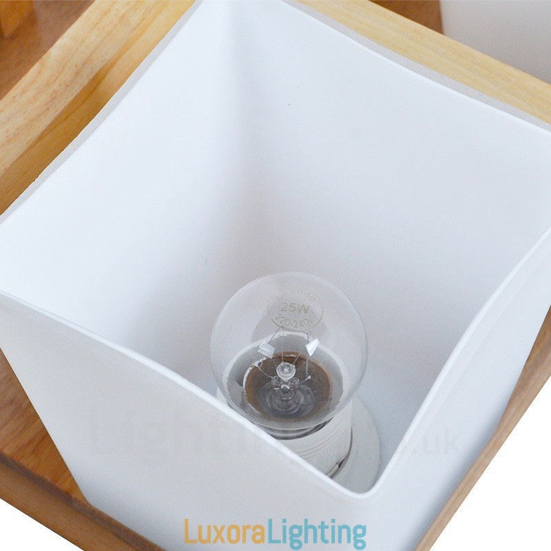 Designer Touch Decorative 4 Light Modern Contemporary Flush Mount Ceiling Lights with Glass Shade