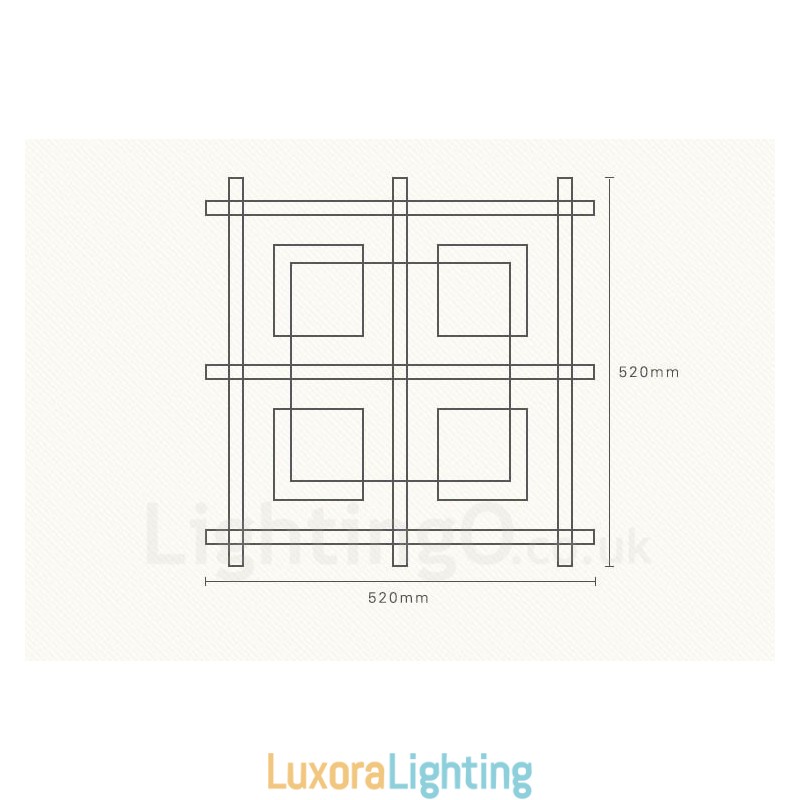 Designer Touch Decorative 4 Light Modern Contemporary Flush Mount Ceiling Lights with Glass Shade