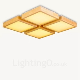 Designer Touch Decorative 4 Light Modern Contemporary Nordic style Flush Mount Ceiling Lights with Acrylic Shade