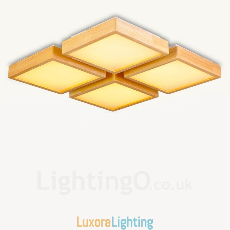 Designer Touch Decorative 4 Light Modern Contemporary Nordic style Flush Mount Ceiling Lights with Acrylic Shade