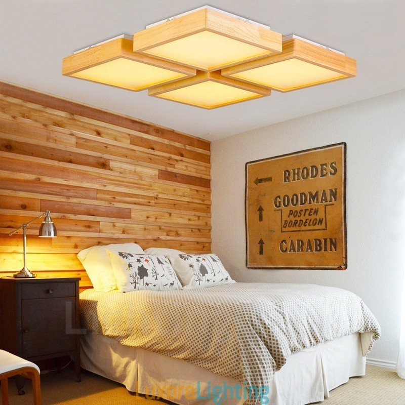 Designer Touch Decorative 4 Light Modern Contemporary Nordic style Flush Mount Ceiling Lights with Acrylic Shade