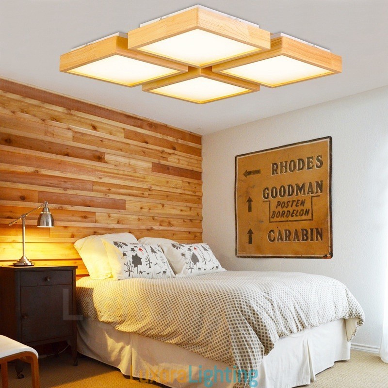 Designer Touch Decorative 4 Light Modern Contemporary Nordic style Flush Mount Ceiling Lights with Acrylic Shade