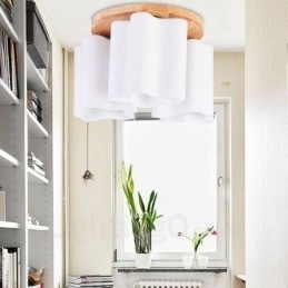 Designer Touch Decorative 3 Light Modern Contemporary Flush Mount Ceiling Lights with Glass Shade