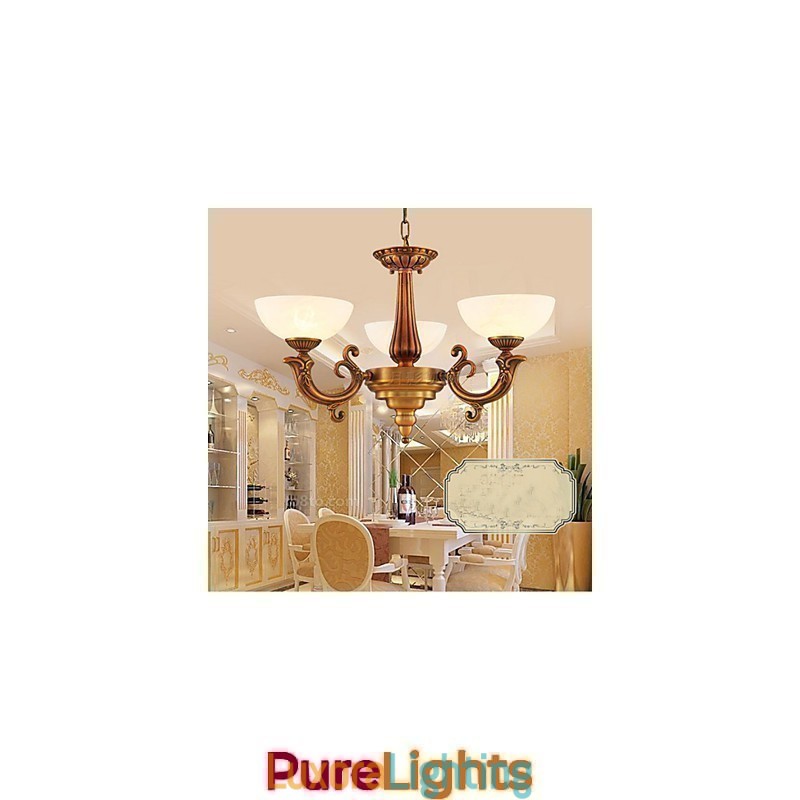 Designer Touch Decorative The Chinese Style Marble lamp Chandelier Full Copper lamp Chandelier