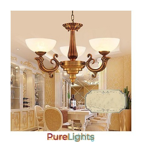 Designer Touch Decorative The Chinese Style Marble lamp Chandelier Full Copper lamp Chandelier