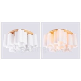 Designer Touch Decorative 6 Light Modern Contemporary Flush Mount Ceiling Lights with Glass Shade