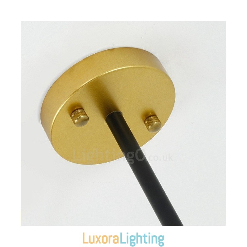 Designer Touch Decorative 6 Light Modern Contemporary Nordic style Ceiling Lights Chandelier with Black and White Ball Glass Shade