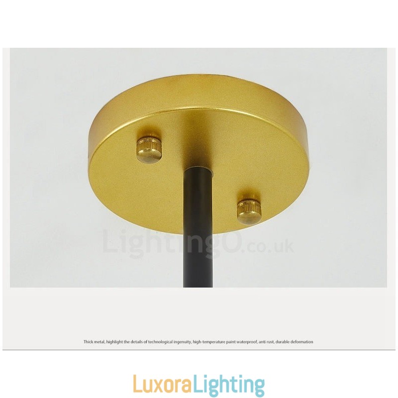 Designer Touch Decorative 6 Light Modern Contemporary Nordic style Ceiling Lights Chandelier with Black and White Ball Glass Shade