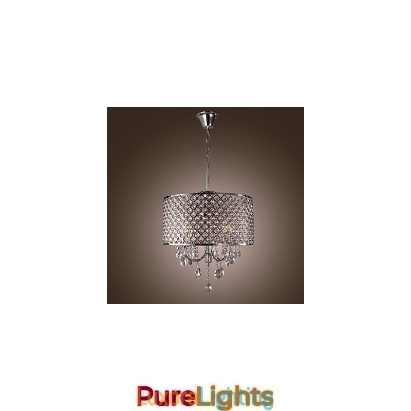 Designer Touch Decorative Traditional Classic Crystal Chrome Metal Chandelier