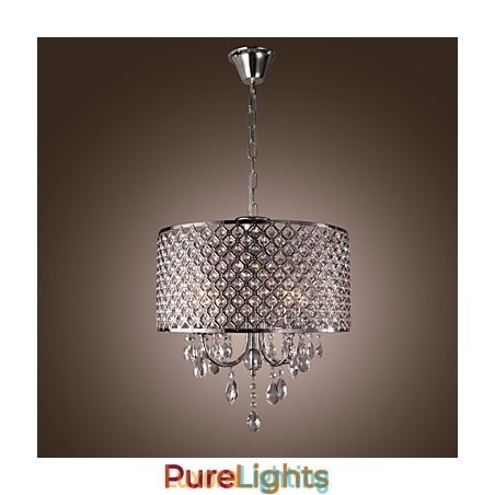 Designer Touch Decorative Traditional Classic Crystal Chrome Metal Chandelier