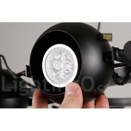 Designer Touch Decorative 6 Light Retro Vintage Black Iron Pendant Light with Black Iron Ball Shades