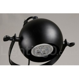 Designer Touch Decorative 6 Light Retro Vintage Black Iron Pendant Light with Black Iron Ball Shades