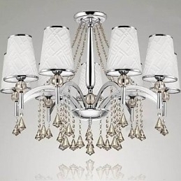 Designer Touch Decorative Modern Contemporary Crystal Chrome Metal Chandelier