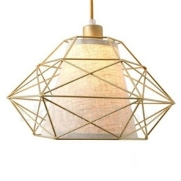 Designer Touch Decorative 1 Light Retro Vintage Black Iron Pendant Light with Fabric Shades