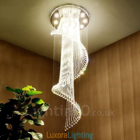 Designer Touch Decorative 15 Lights Modern Crystal Ceiling Pendant Light Indoor Chandelier Lighting Lamps Fixtures with Bulbs