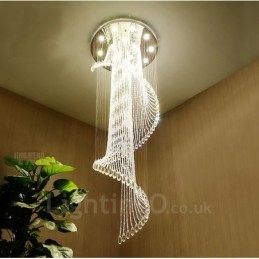 Designer Touch Decorative 15 Lights Modern Crystal Ceiling Pendant Light Indoor Chandelier Lighting Lamps Fixtures with Bulbs