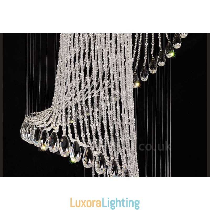 Designer Touch Decorative 15 Lights Modern Crystal Ceiling Pendant Light Indoor Chandelier Lighting Lamps Fixtures with Bulbs