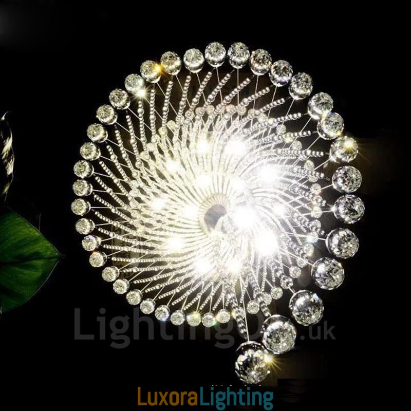 Designer Touch Decorative 15 Lights Modern Crystal Ceiling Pendant Light Indoor Chandelier Lighting Lamps Fixtures with Bulbs