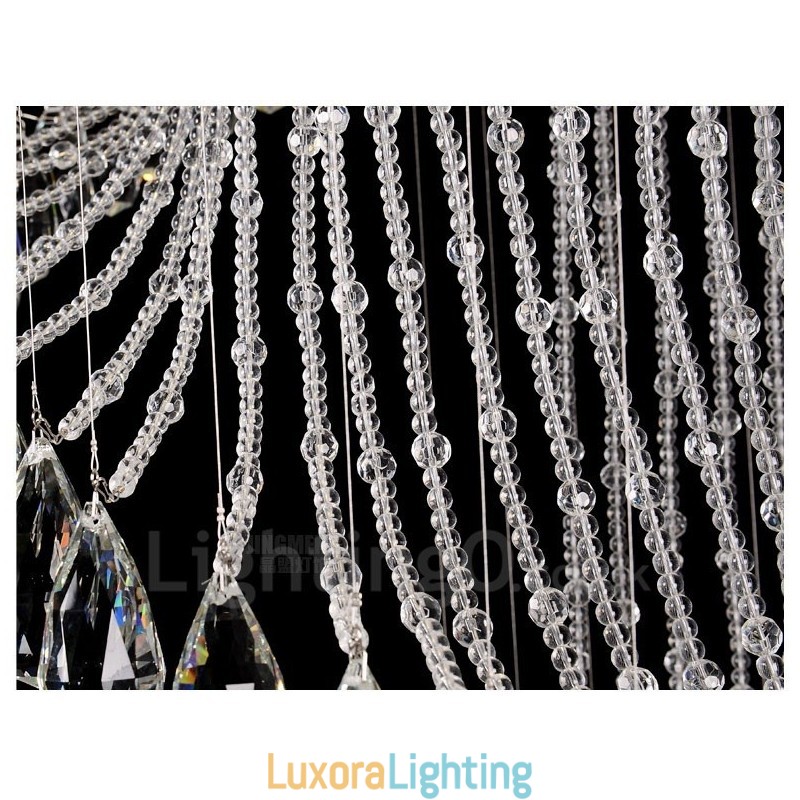 Designer Touch Decorative 15 Lights Modern Crystal Ceiling Pendant Light Indoor Chandelier Lighting Lamps Fixtures with Bulbs