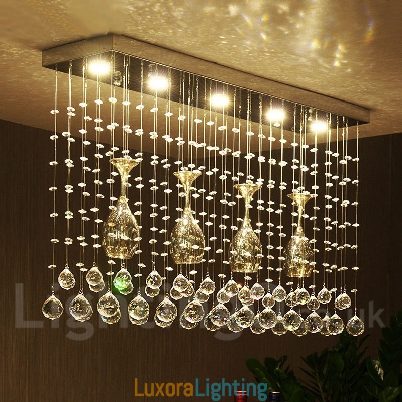 Designer Touch Decorative 5 Lights Modern Crystal Ceiling Pendant Light Indoor Chandelier Lighting Lamps Fixture