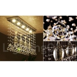 Designer Touch Decorative 5 Lights Modern Crystal Ceiling Pendant Light Indoor Chandelier Lighting Lamps Fixture