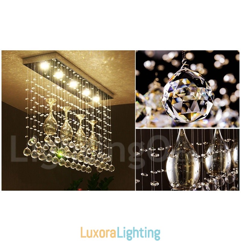 Designer Touch Decorative 5 Lights Modern Crystal Ceiling Pendant Light Indoor Chandelier Lighting Lamps Fixture