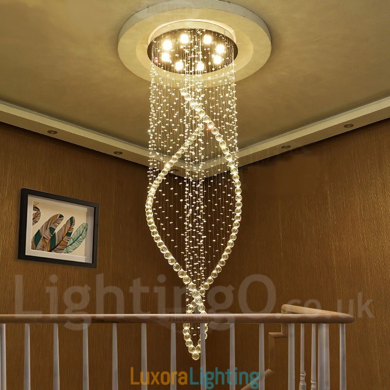 Designer Touch Decorative Extra Large Modern Crystal Ceiling Pendant Light Indoor Chandelier Lighting Lamps Fixtures