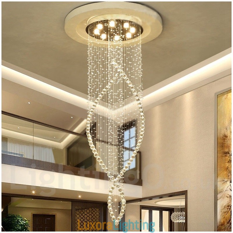 Designer Touch Decorative Extra Large Modern Crystal Ceiling Pendant Light Indoor Chandelier Lighting Lamps Fixtures