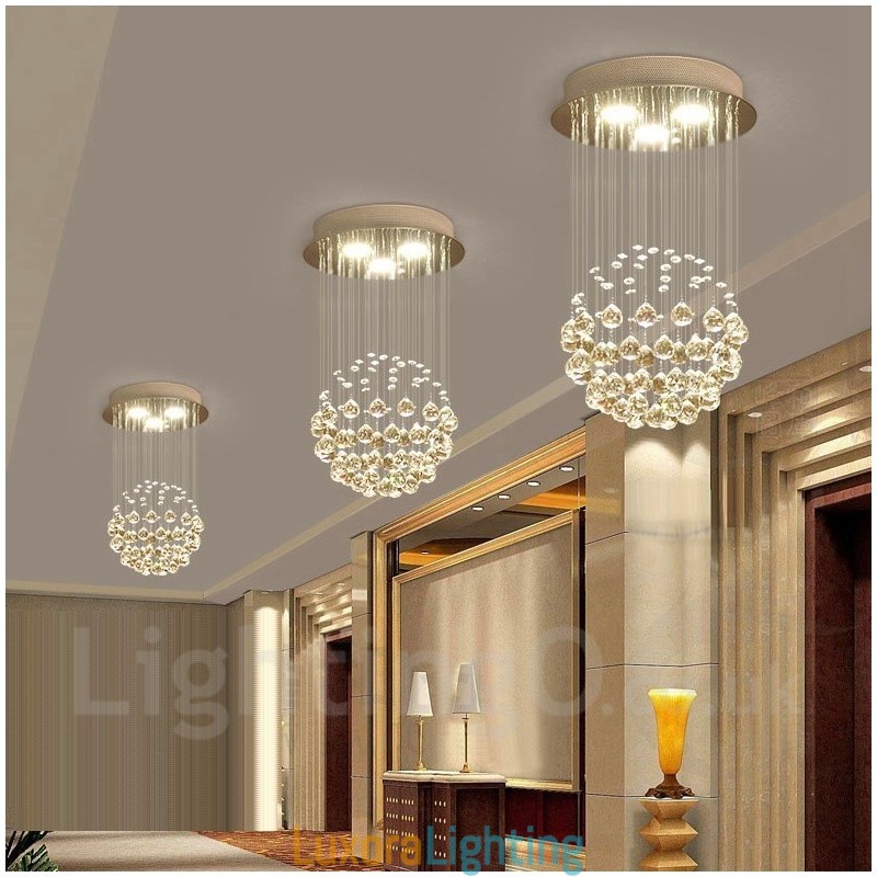 Designer Touch Decorative 3 Light Modern Crystal Ceiling Pendant Light Indoor Chandelier Lighting Lamps Fixtures