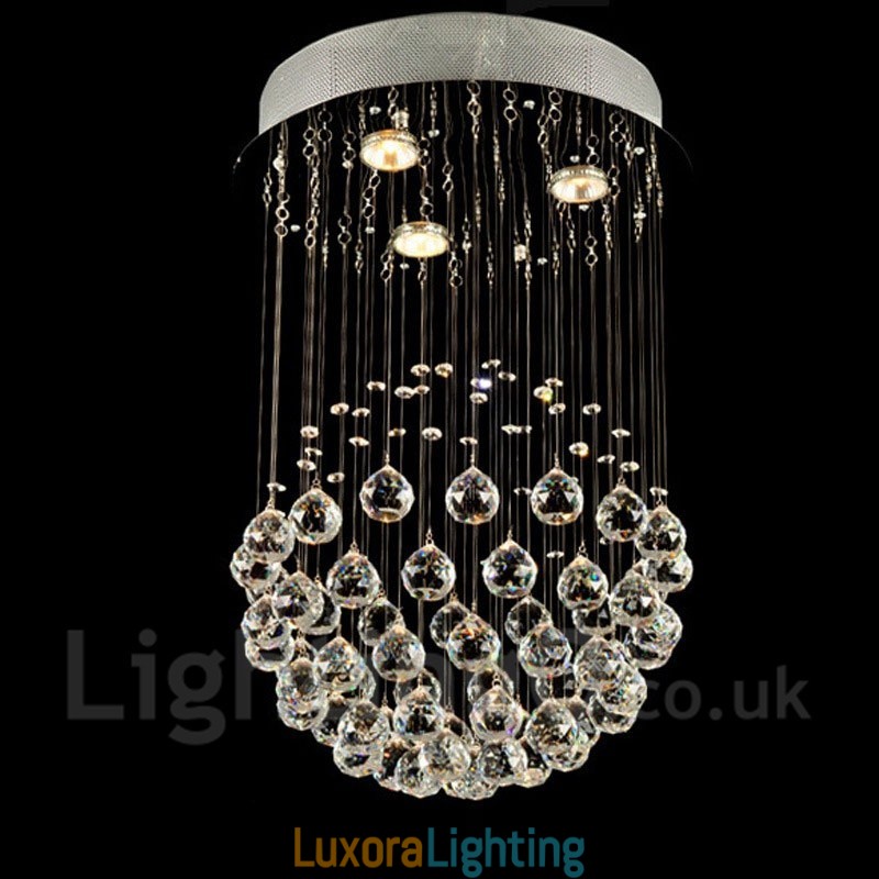 Designer Touch Decorative 3 Light Modern Crystal Ceiling Pendant Light Indoor Chandelier Lighting Lamps Fixtures