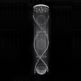Designer Touch Decorative Extra Length 5 Meter Modern Crystal Ceiling Pendant Light Indoor Chandelier Lighting Lamps Fixtures