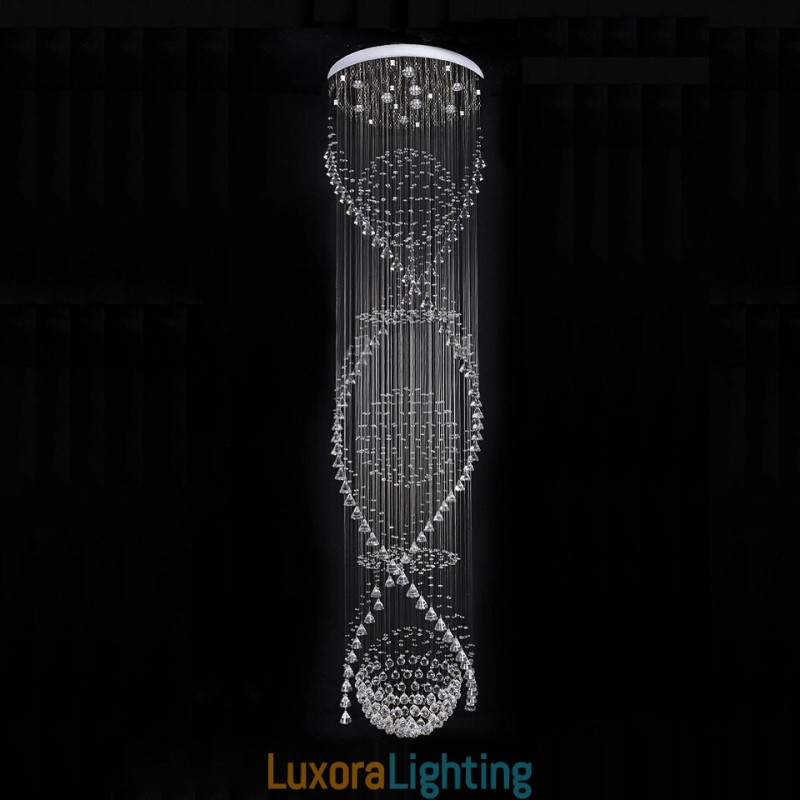 Designer Touch Decorative Extra Length 5 Meter Modern Crystal Ceiling Pendant Light Indoor Chandelier Lighting Lamps Fixtures