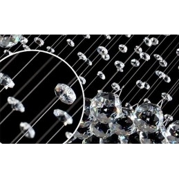 Designer Touch Decorative Extra Length 5 Meter Modern Crystal Ceiling Pendant Light Indoor Chandelier Lighting Lamps Fixtures