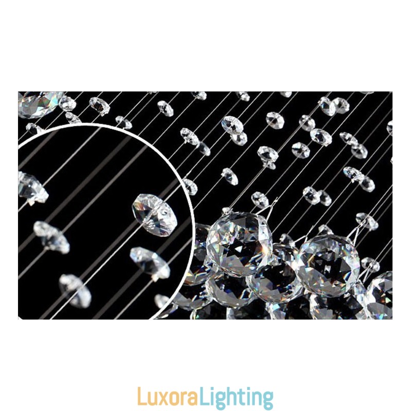 Designer Touch Decorative Extra Length 5 Meter Modern Crystal Ceiling Pendant Light Indoor Chandelier Lighting Lamps Fixtures