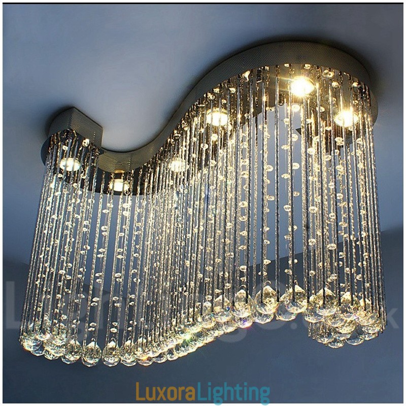 Designer Touch Decorative 6 Lights Modern Crystal Ceiling Pendant Light Indoor Chandelier Lighting Lamps Fixtures
