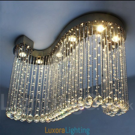 Designer Touch Decorative 6 Lights Modern Crystal Ceiling Pendant Light Indoor Chandelier Lighting Lamps Fixtures