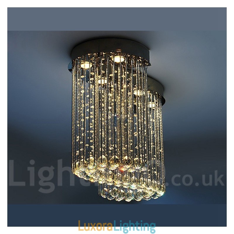Designer Touch Decorative 6 Lights Modern Crystal Ceiling Pendant Light Indoor Chandelier Lighting Lamps Fixtures