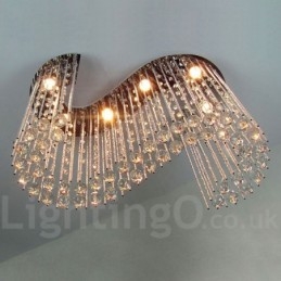 Designer Touch Decorative 6 Lights Modern Crystal Ceiling Pendant Light Indoor Chandelier Lighting Lamps Fixtures