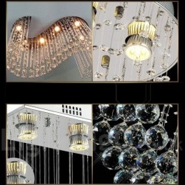 Designer Touch Decorative 6 Lights Modern Crystal Ceiling Pendant Light Indoor Chandelier Lighting Lamps Fixtures
