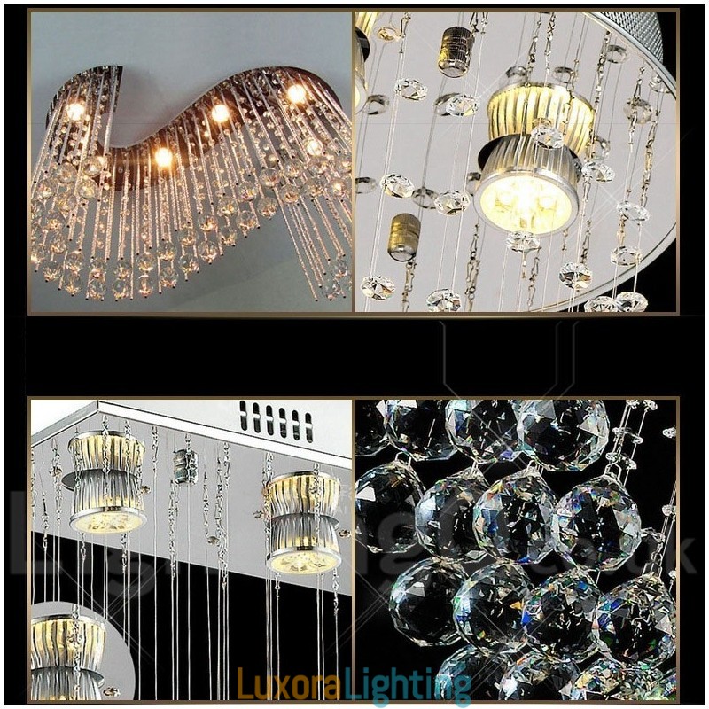 Designer Touch Decorative 6 Lights Modern Crystal Ceiling Pendant Light Indoor Chandelier Lighting Lamps Fixtures