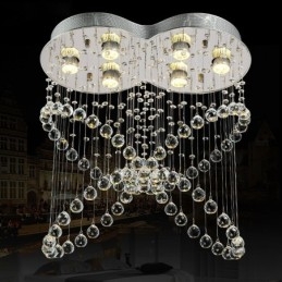 Designer Touch Decorative 6 Lights Modern Crystal Ceiling Pendant Light Indoor Chandelier Lighting Lamps Fixtures