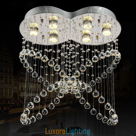 Designer Touch Decorative 6 Lights Modern Crystal Ceiling Pendant Light Indoor Chandelier Lighting Lamps Fixtures