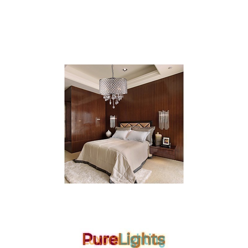 Designer Touch Decorative Traditional Classic Crystal Chrome Metal Chandelier