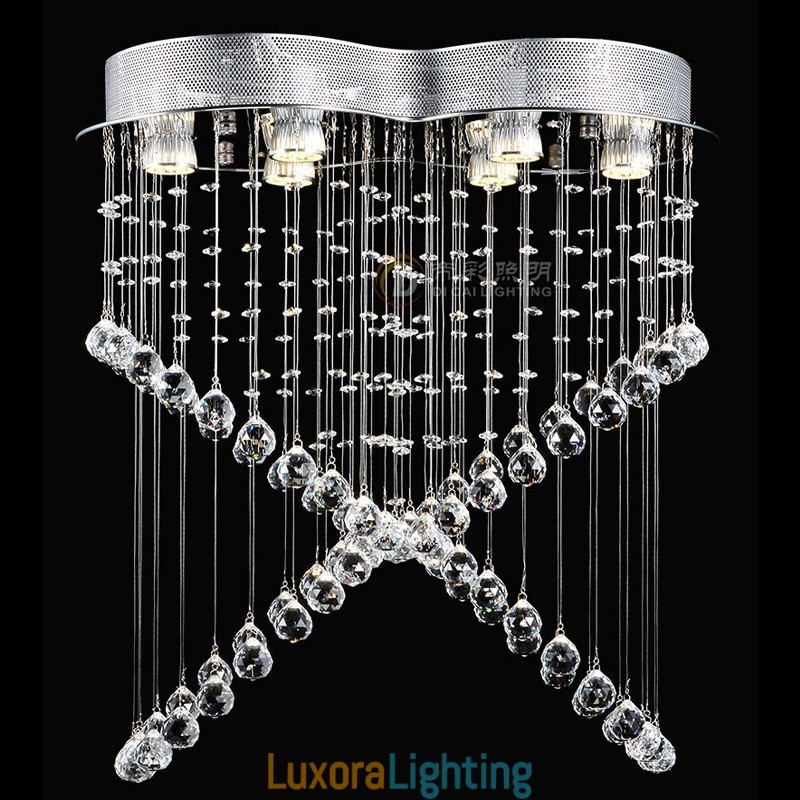Designer Touch Decorative 6 Lights Modern Crystal Ceiling Pendant Light Indoor Chandelier Lighting Lamps Fixtures