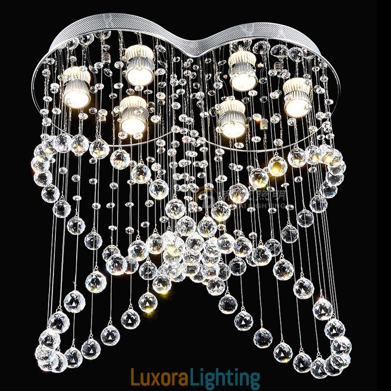 Designer Touch Decorative 6 Lights Modern Crystal Ceiling Pendant Light Indoor Chandelier Lighting Lamps Fixtures