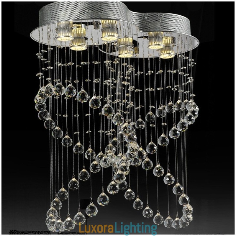 Designer Touch Decorative 6 Lights Modern Crystal Ceiling Pendant Light Indoor Chandelier Lighting Lamps Fixtures