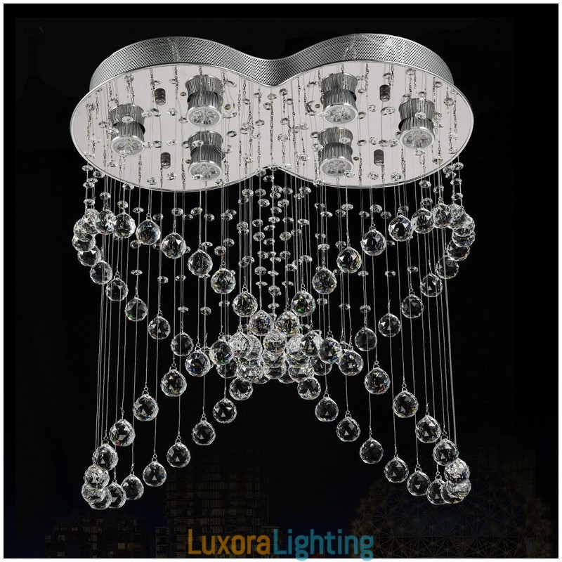 Designer Touch Decorative 6 Lights Modern Crystal Ceiling Pendant Light Indoor Chandelier Lighting Lamps Fixtures