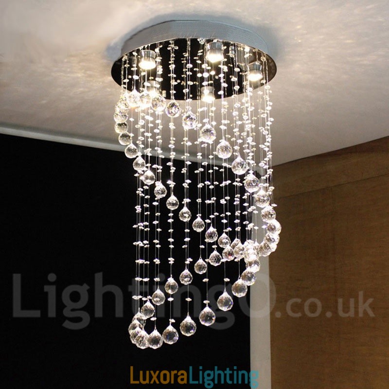 Designer Touch Decorative 5 Lights Modern Crystal Ceiling Pendant Light Indoor Chandelier Lighting Lamps Fixtures