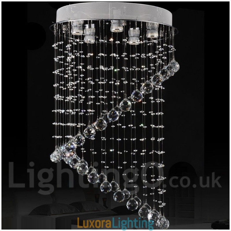 Designer Touch Decorative 5 Lights Modern Crystal Ceiling Pendant Light Indoor Chandelier Lighting Lamps Fixtures